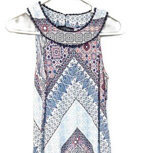 Three Pink Hearts Juniors Dress Size MEDIUM, Sleeveless, Button Closure